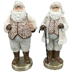 Santa Lilian, grau, Polyresin, 12,5x9x24,5 cm