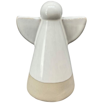 Engel Marta, weiß, Steingut, 8,5x6,5x11,5 cm