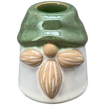 KerzenHalter Marta, grün, Stoneware, 6,2x5,7x6,3 cm