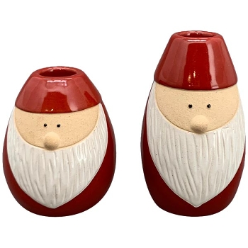 KerzenHalter Santa Marta, rot, Stoneware, 7x7x9 cm, 6,5x6,5x11 cm