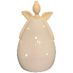 Engel LED Marta, weiß, Stoneware, 7,8x7,8x13,1 cm