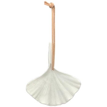 Hänger Ivory, weiß, Porzellan, 10,6x1x9,3 cm