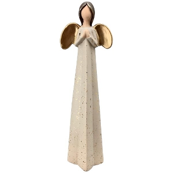 Engel Lilian, beige, Terrakotta, 8,5x6x28 cm