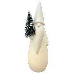 Santa mit LED Baum CœuR, weiß, Porzellan, 6,2x6,2x21,2 cm