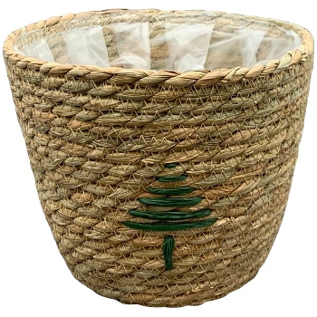 Korb Willow, braun, Rattan, Gras, 23x23x19,5 cm