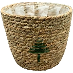 Korb Willow, braun, Rattan, Gras, 23x23x19,5 cm
