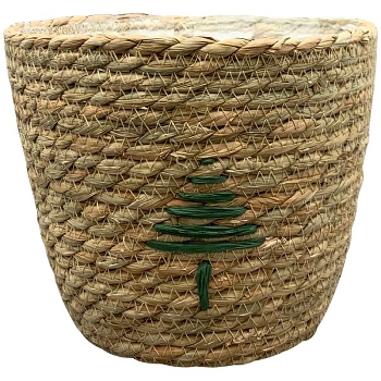 Korb Willow, braun, Rattan, Gras, 23x23x19,5 cm