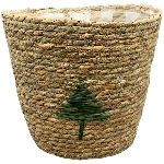 Korb Willow, braun, Rattan, Gras, 31x31x28 cm