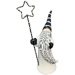 Santa mit LED XOXO, Dolomite, 9x5,7x18 cm