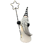 Santa mit LED XOXO, Dolomite, 9x5,7x18 cm