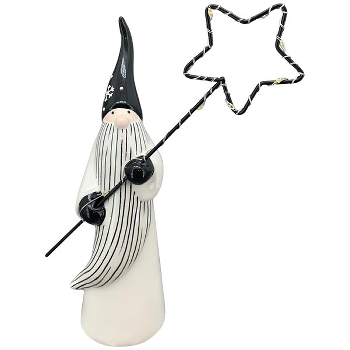 Santa mit LED XOXO, Dolomite, 16x7,7x22 cm