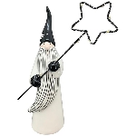 Santa mit LED XOXO, Dolomite, 16x7,7x22 cm