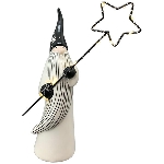 Santa mit LED XOXO, Dolomite, 16x7,7x22 cm