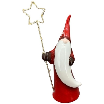 Santa mit LED Chrissie, Dolomite, 9x5,7x18 cm