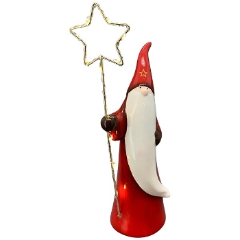 Santa mit LED Chrissie, Dolomite, 13x7x24 cm