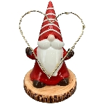Santa mit LED Chrissie, Dolomite, 11,2x10,6x16 cm
