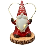 Santa mit LED Chrissie, Dolomite, 11,2x10,6x16 cm