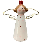 Engel mit LED Chrissie, Dolomite, 11x11,5x4,5 cm