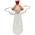 Engel mit LED Chrissie, Dolomite, 6x13,5x17 cm
