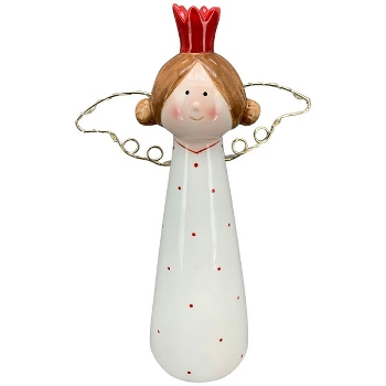 Engel mit LED Chrissie, Dolomite, 8,7x16,8x23,5 cm