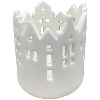 Windlicht Ivory, Porzellan, 7,3x7,3x8 cm