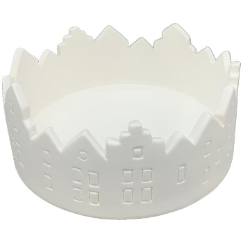KerzenHalter Ivory, Porzellan, 15,6x15,6x7 cm