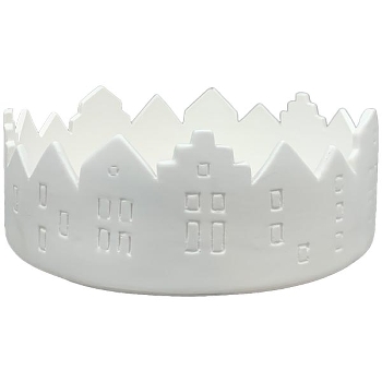 KerzenHalter Ivory, Porzellan, 21x21x7,5 cm