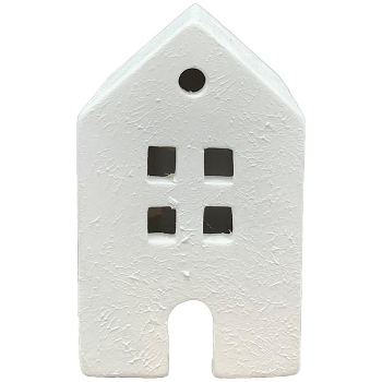 HausWindLicht DUR, weiß, Zement, 9x9x14,5 cm