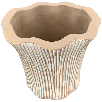 Übertopf DUR, beige, Zement, 13,5x11,5x13,5 cm