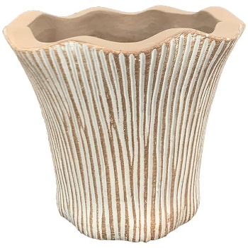 Übertopf DUR, beige, Zement, 13,5x11,5x13,5 cm