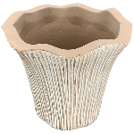 Übertopf DUR, beige, Zement, 17x14,5x17 cm