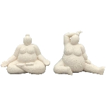 Yogafigur DUR, cream, Zement, 20x16x11 cm