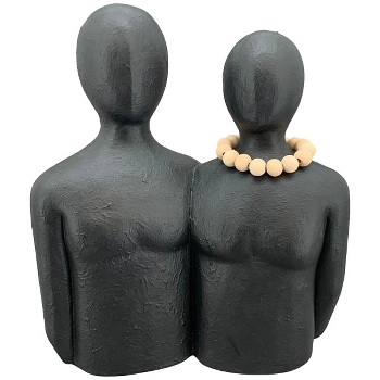 Paar DUR, schwarz, Zement, 22,5x9,5x26 cm