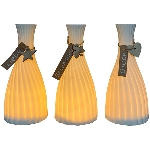 LED Vasen CœuR, weiß, Porzellan, 8,4x18,3x8,4 cm
