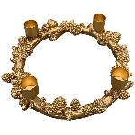 AdventsKranz Lilian, gold, Polyresin, 23x23x4,5 cm