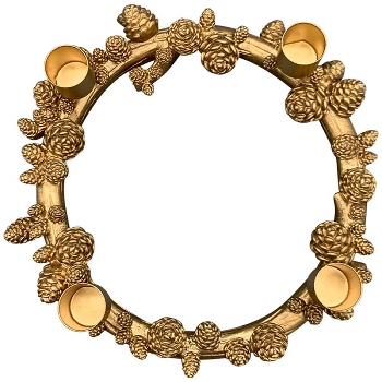 AdventsKranz Lilian, gold, Polyresin, 23x23x4,5 cm