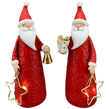 LED Santa Lilian, Polyresin, 6x5x16,5 cm