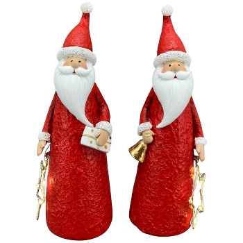 LED Santa Lilian, Polyresin, 7,5x6x23 cm