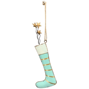 SockenHänger Teal, Metall, 7,5x1x21,5 cm