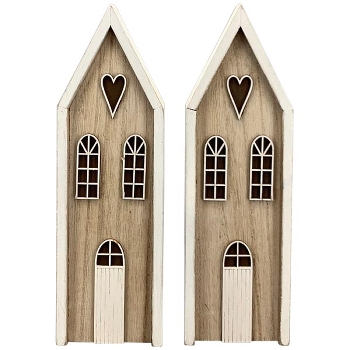 Haus Dost, Holz/Metal, 13x4x31 cm