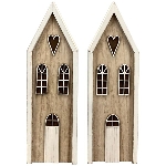 Haus Dost, Holz/Metal, 13x4x31 cm