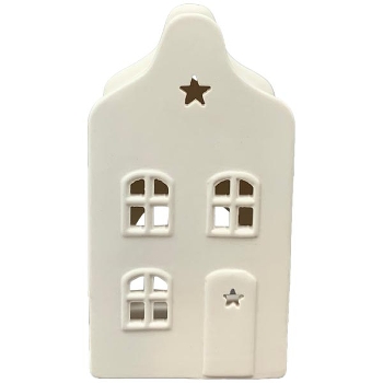 WindLicht Ivory, weiß, Porzellan, 6x5x11,2 cm