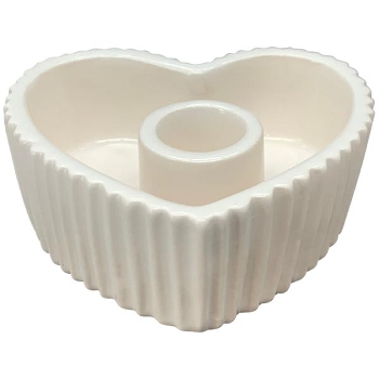 KerzenHalter Dazz, creme, Porzellan, 10x10x3,5 cm
