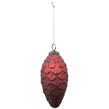 Ornament Vitreous, rot, Glas, 7x15x7 cm