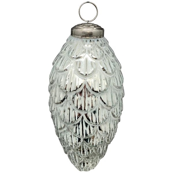Ornament Vitreous, weiß, Glas, 7x15x7 cm