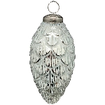 Ornament Vitreous, weiß, Glas, 7x15x7 cm