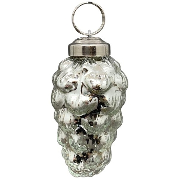 Ornament Vitreous, silber, Glas, 3,5x3,5x7 cm