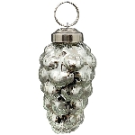 Ornament Vitreous, silber, Glas, 3,5x3,5x7 cm