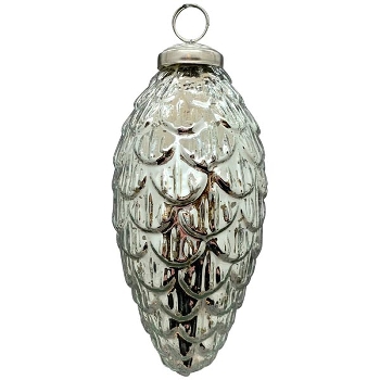 Ornament Vitreous, silber, Glas, 7x7x15 cm