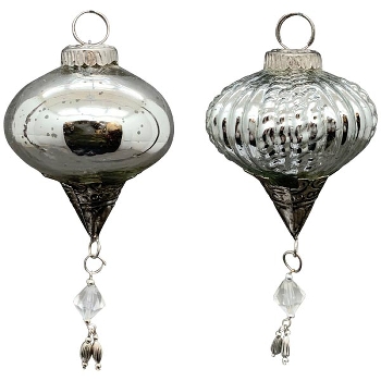 Ornament Vitreous, silber, Glas, 8x8x10 cm